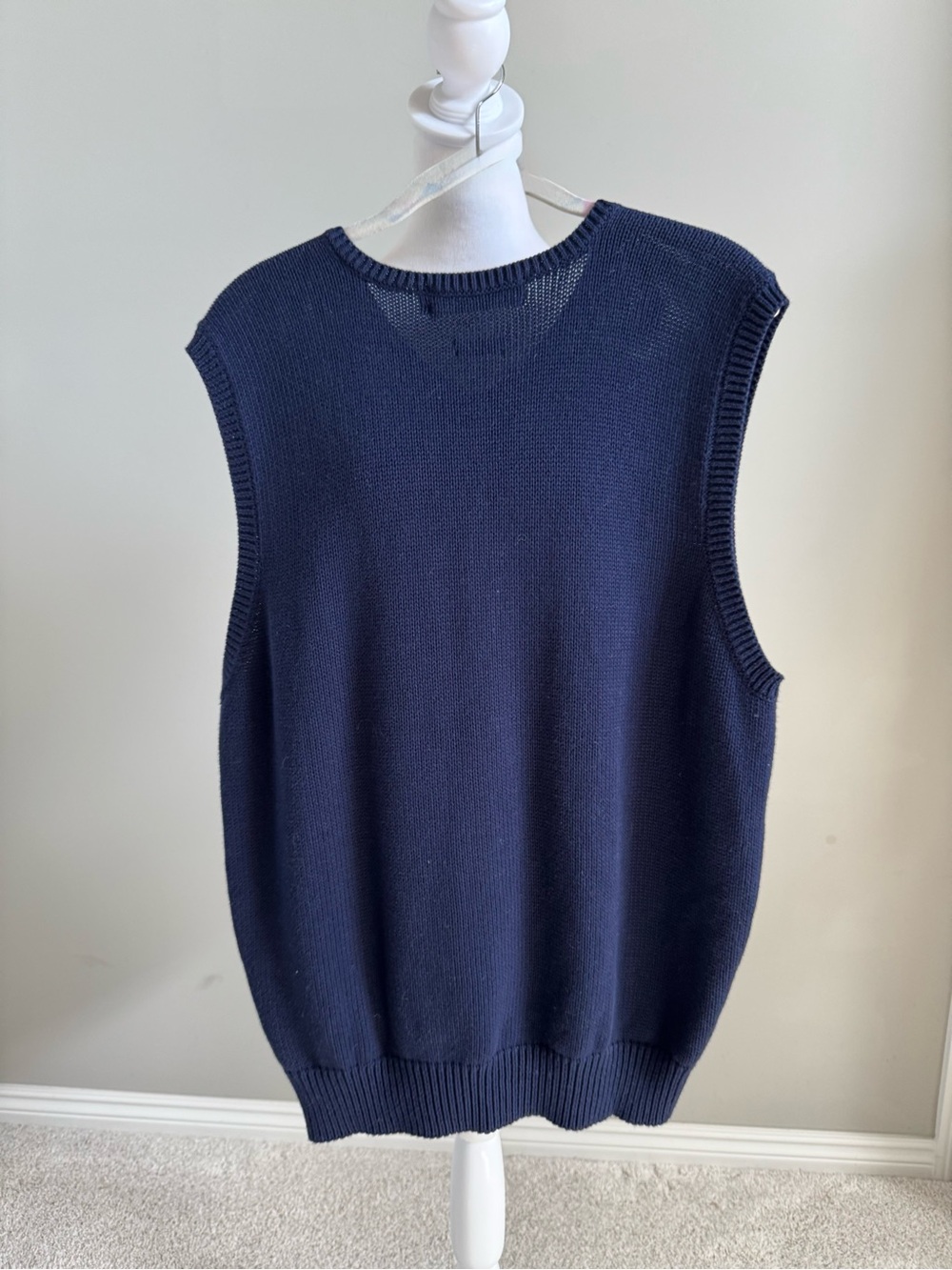 Ralph Lauren Navy V-Neck Knit Sweater Vest - Picture 2 of 5